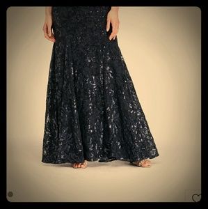 Beautiful off the shoulder sequence long dress
